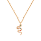 Rainbow Leni Snake Necklace Rose Gold