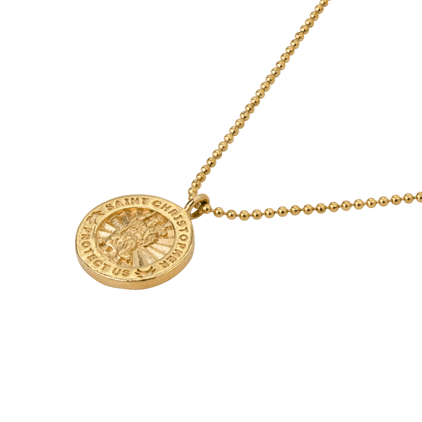 Saint Christopher Necklace Gold