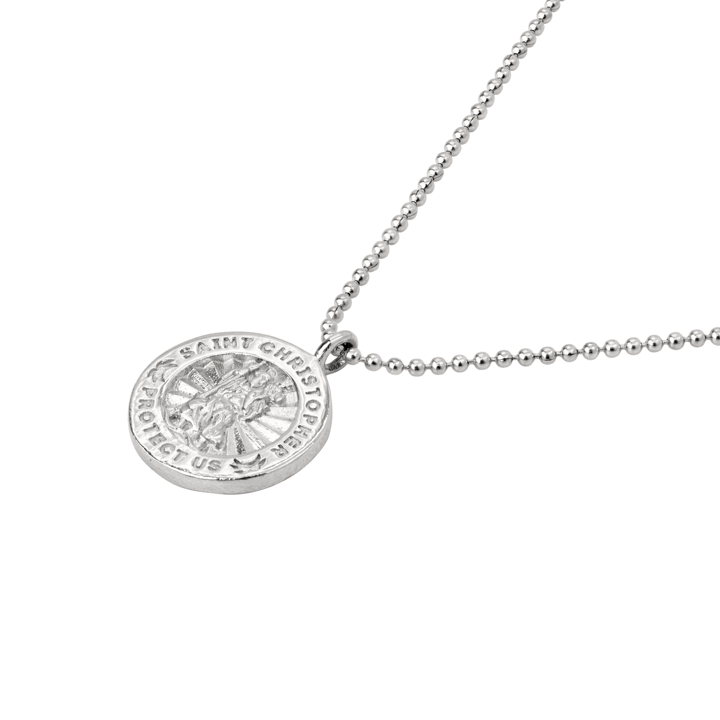 Saint Christopher Necklace Silver