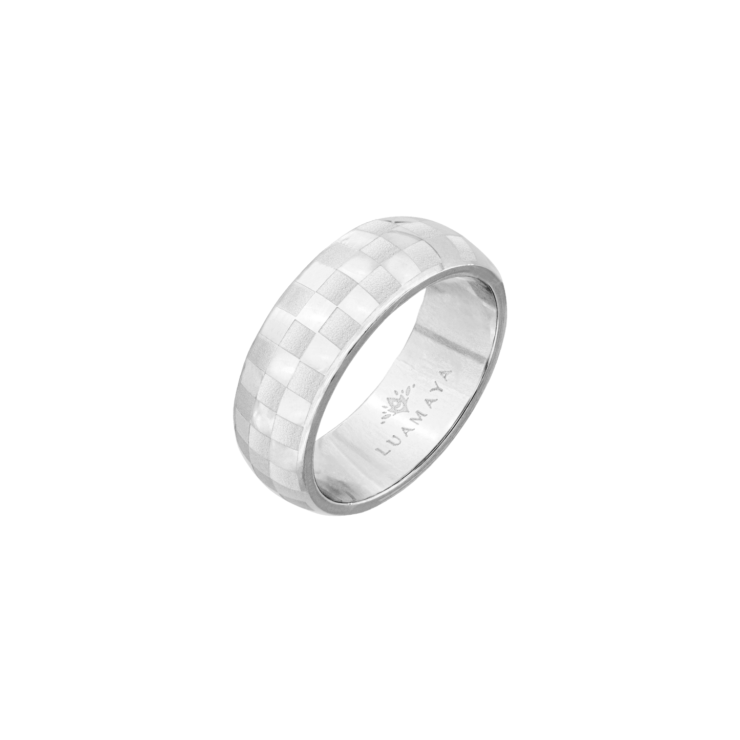 Chequer Ring Silver