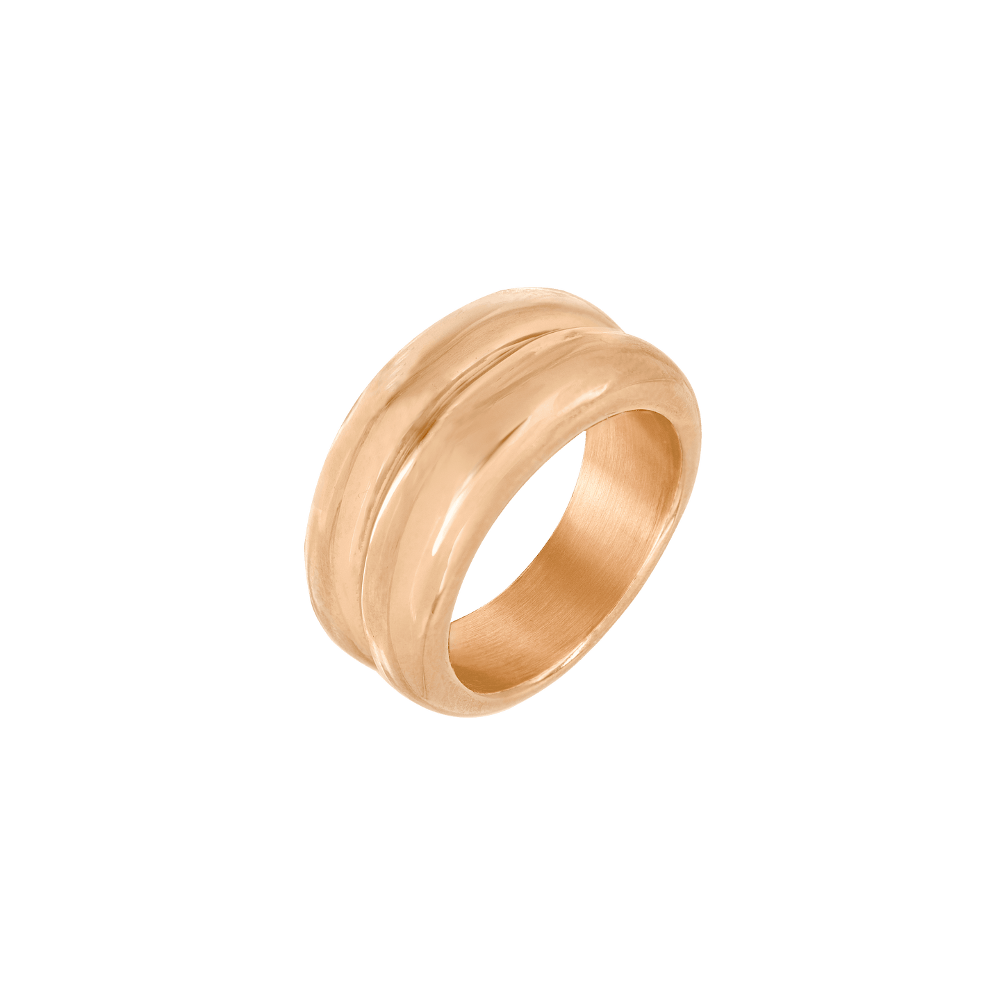 Chunky Twin Ring Rose Gold