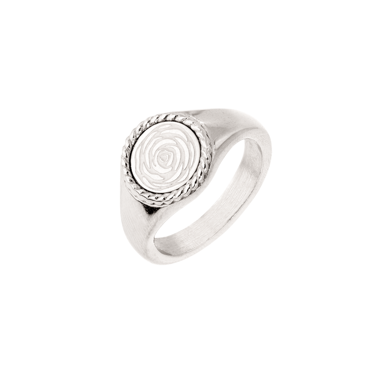 Eternal Summer Rose Ring Silver