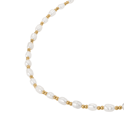 Summertime Pearl Necklace Gold