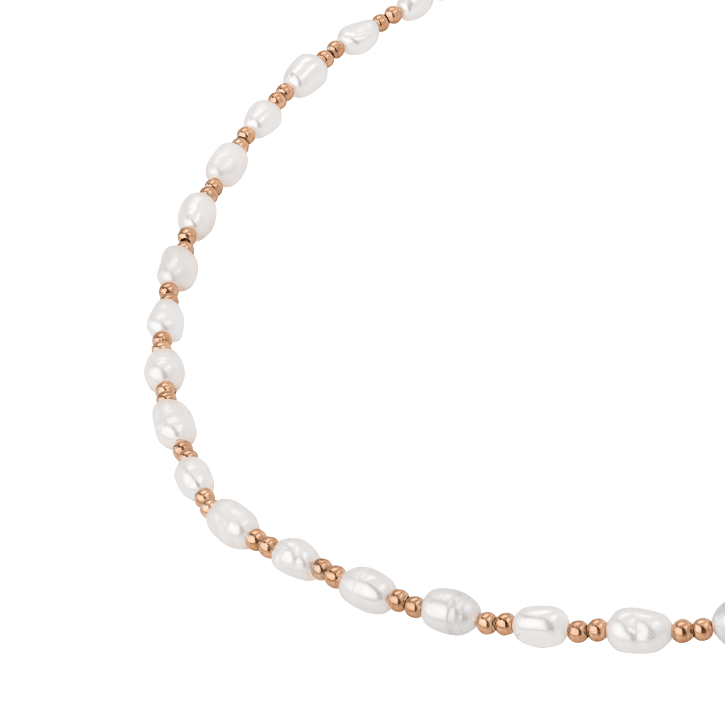 Summertime Pearl Necklace Rose Gold