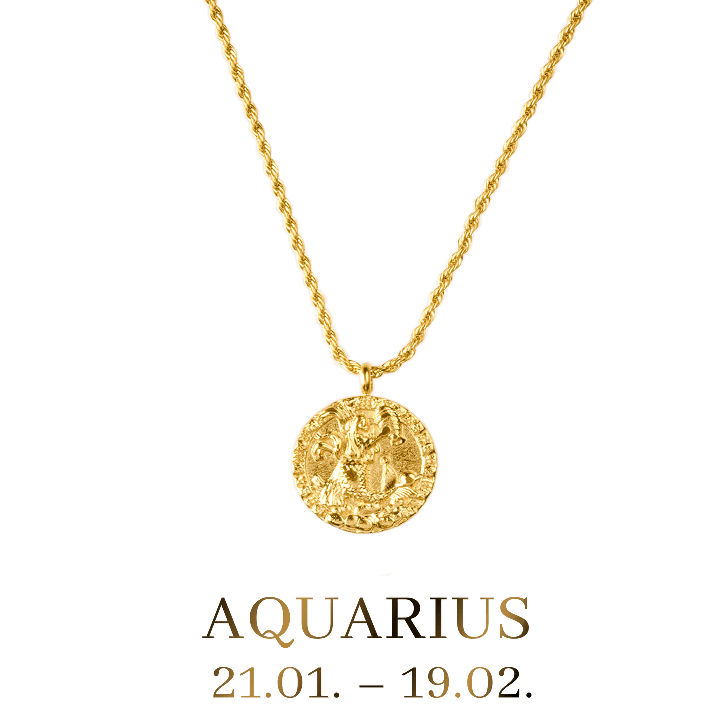 Aquarius Necklace Gold