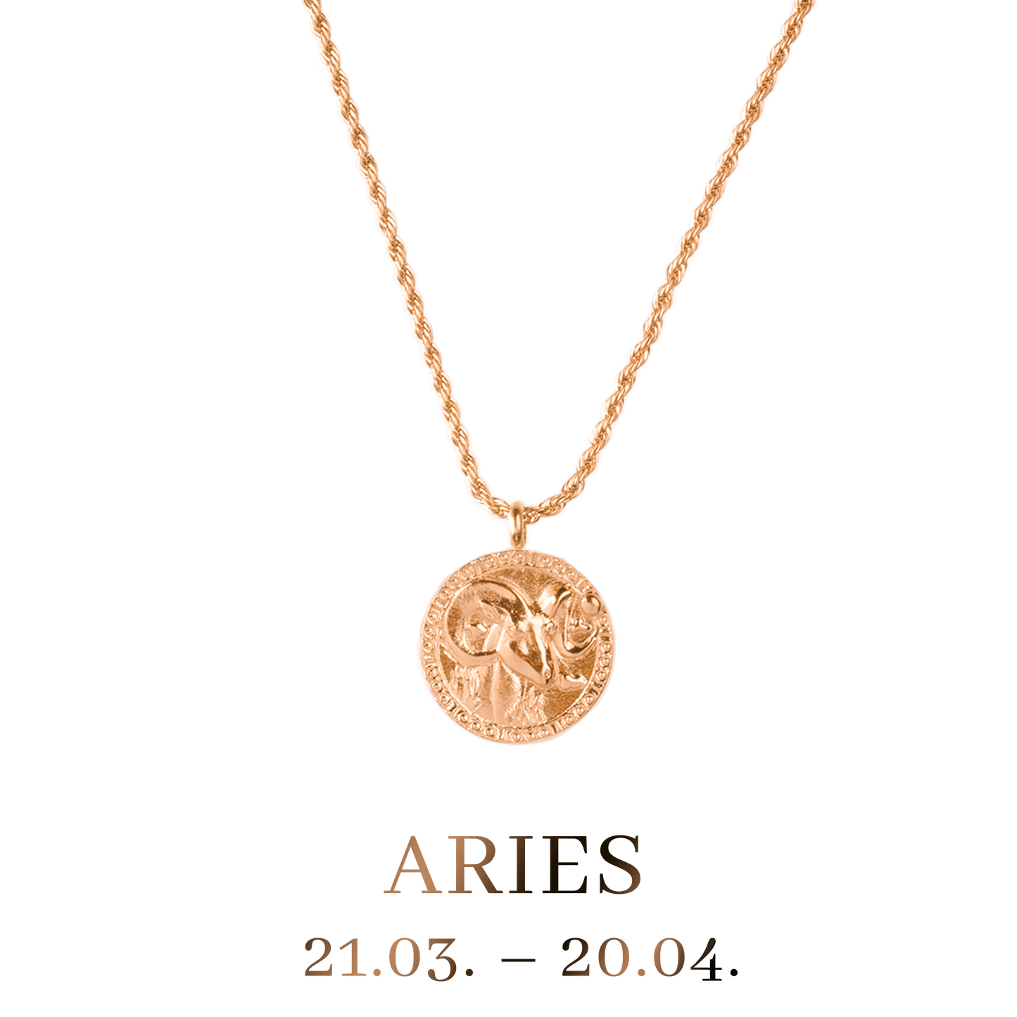 Aries Necklace Rose Gold