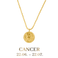 Cancer Necklace Gold