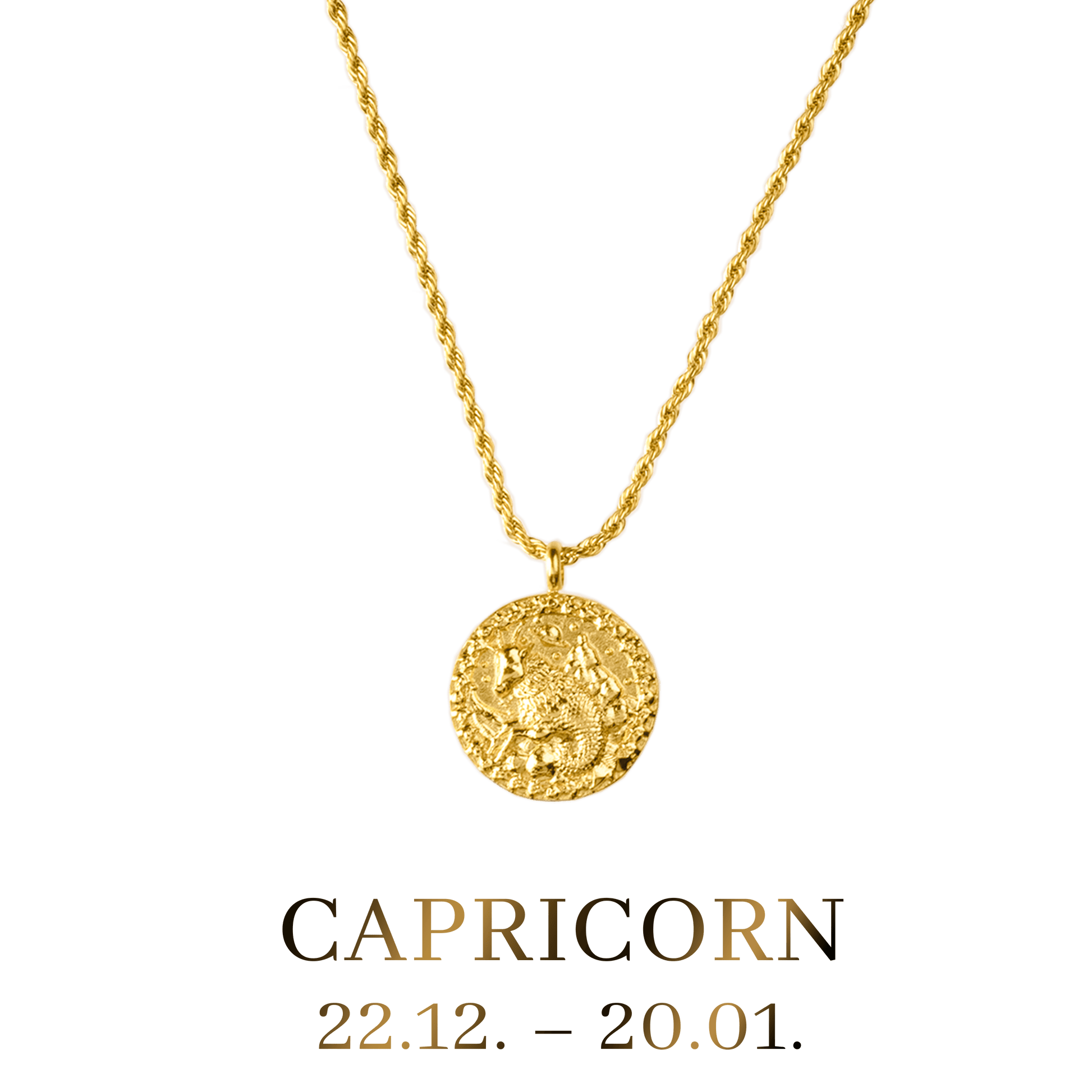 Capricorn Necklace Gold
