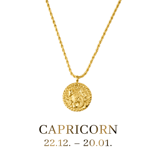 Capricorn Necklace Gold