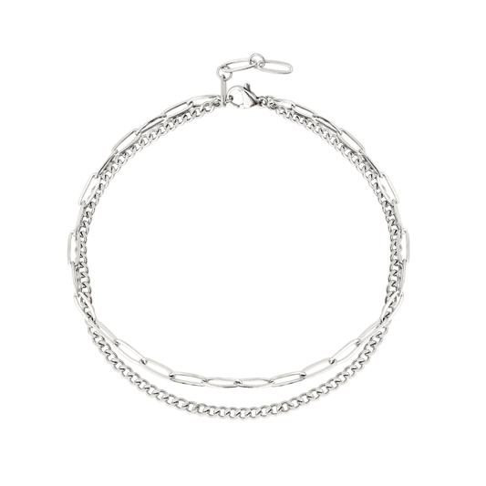Duo Anklet Silver