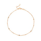 Sparkling Eyes Anklet Rose Gold