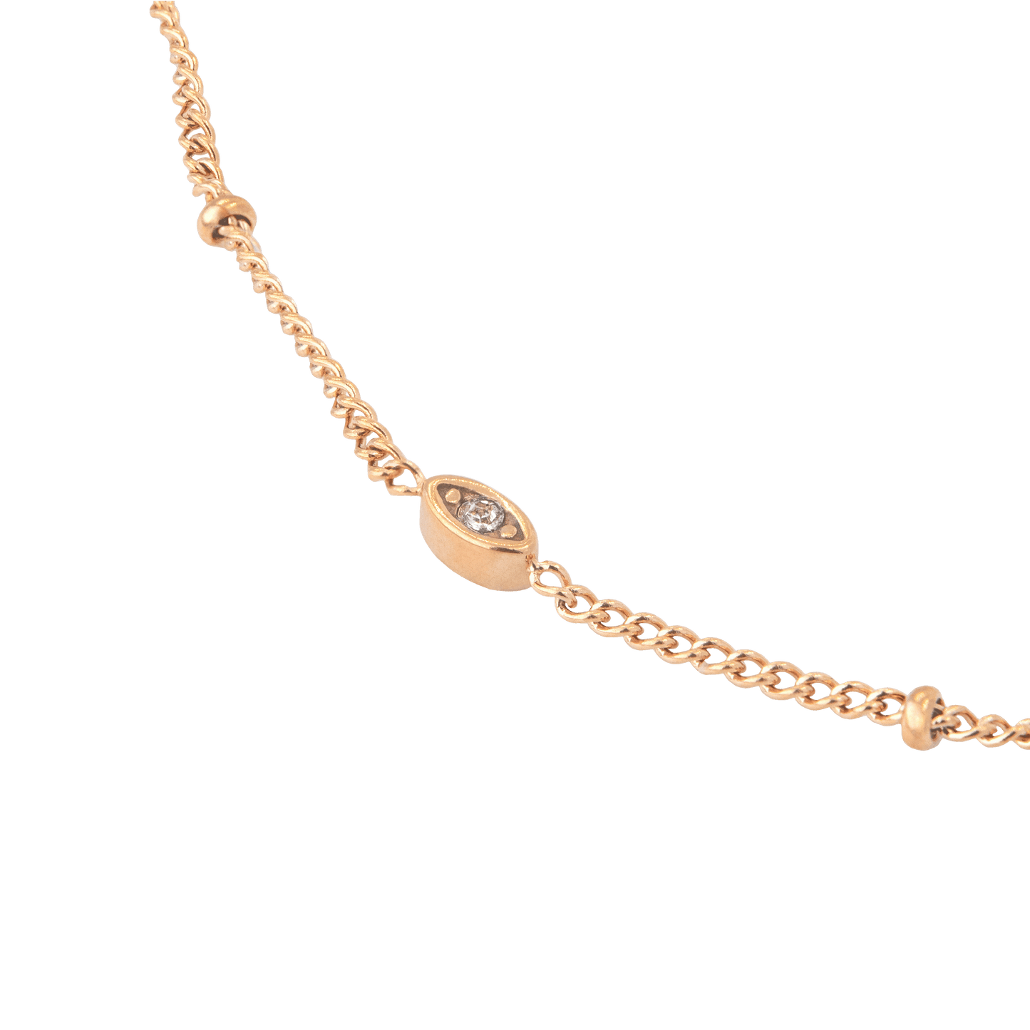 Sparkling Eyes Anklet Rose Gold