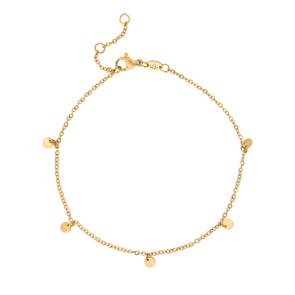 Tiny Coin Anklet Gold