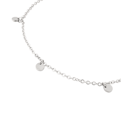 Tiny Coin Anklet Silver