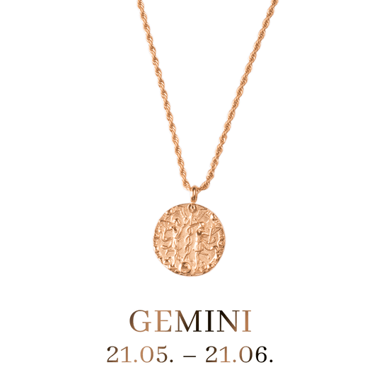 Gemini Necklace Rose Gold