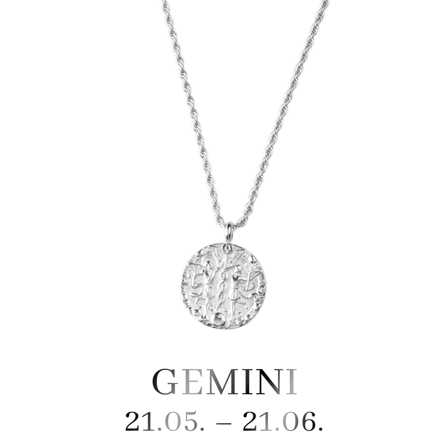 Gemini Necklace Silver