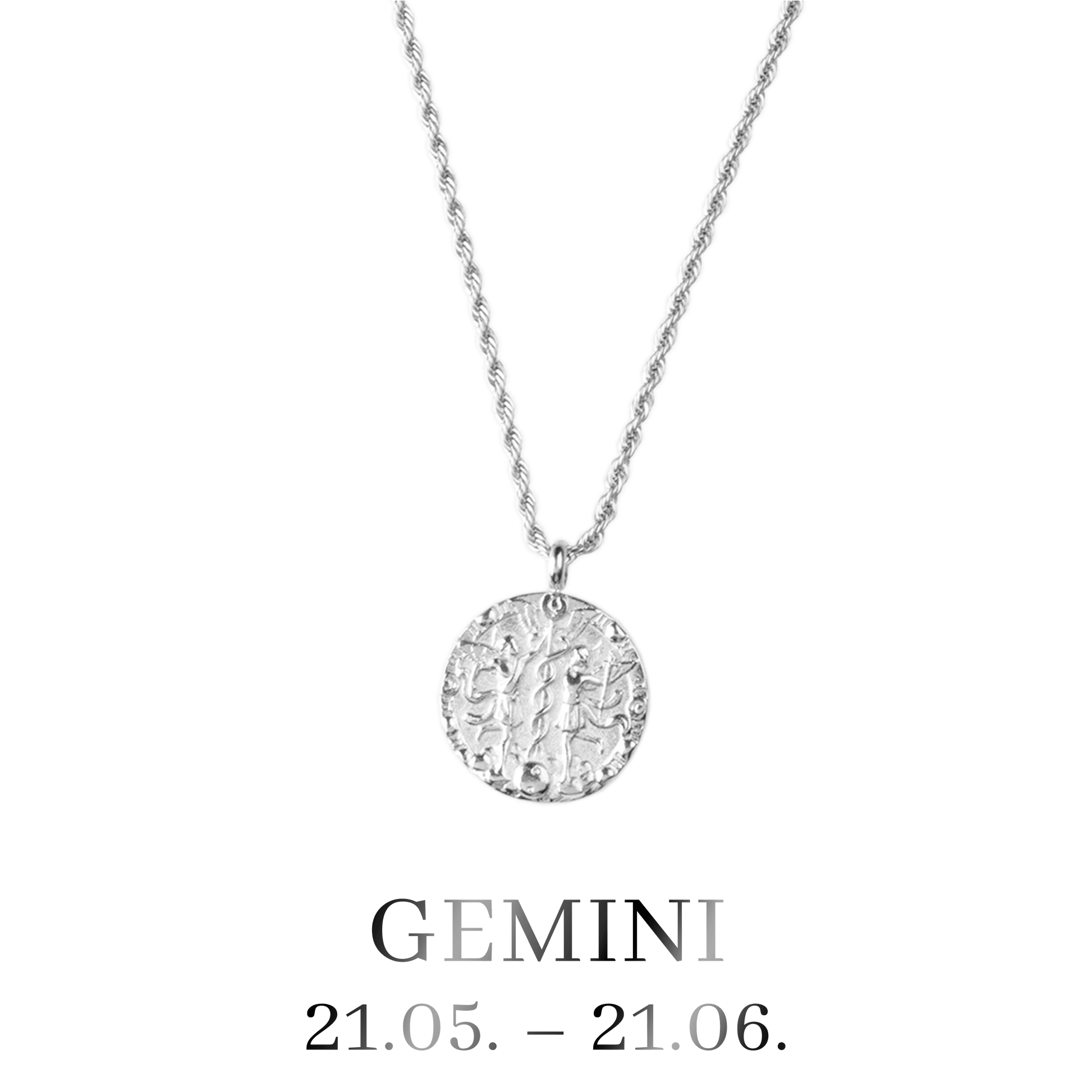 Gemini pendant silver deals