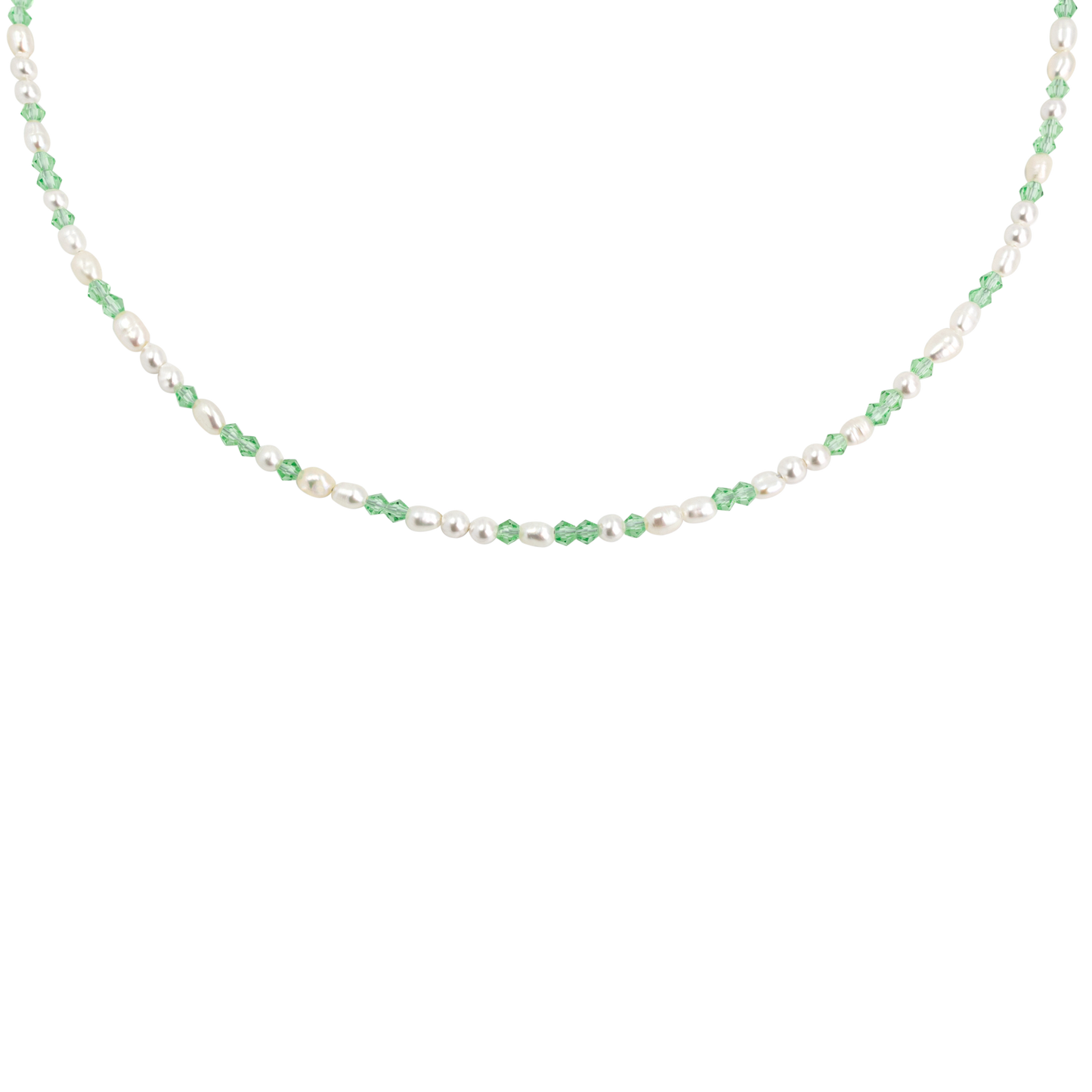 Perlita Verde Necklace Silver