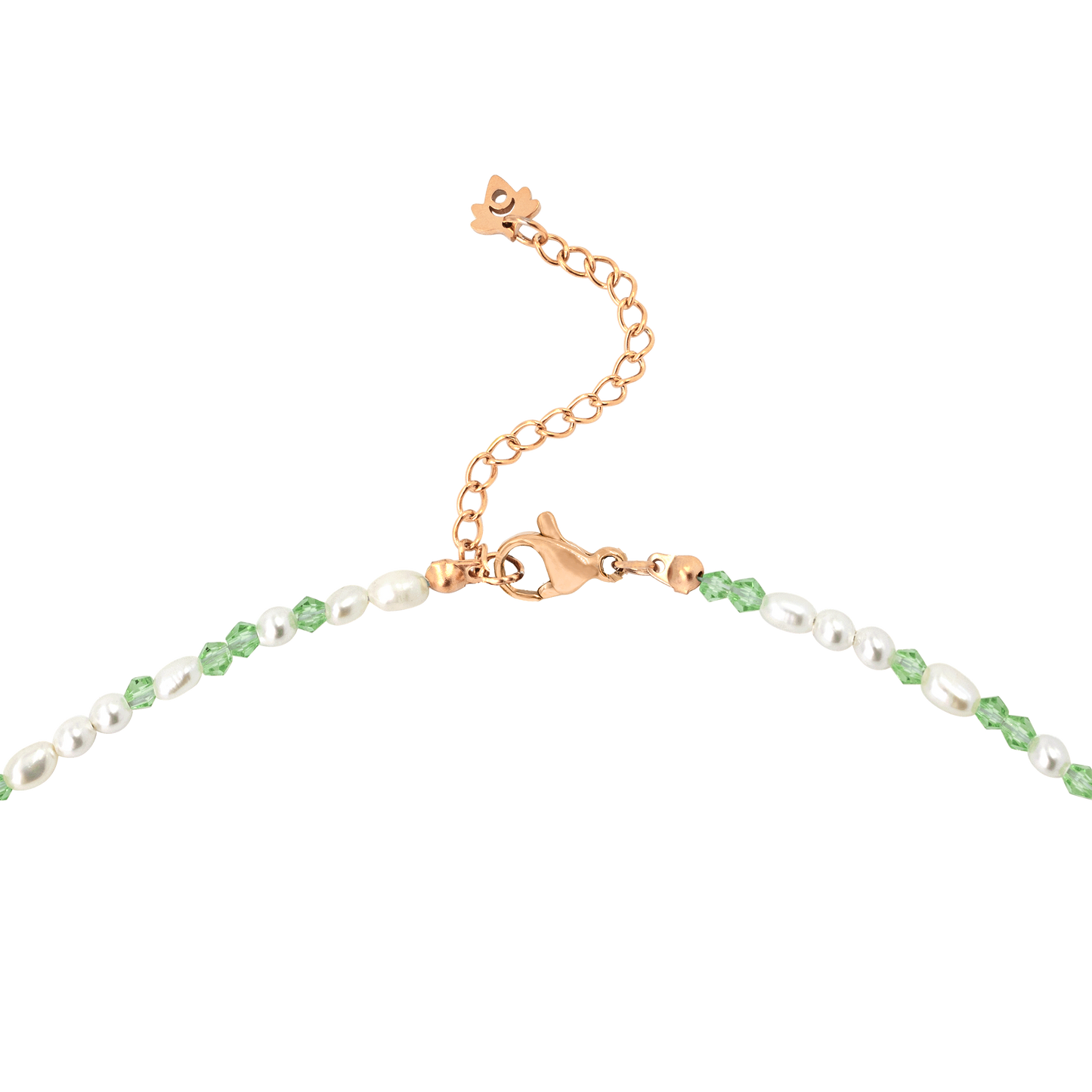 Perlita Verde Necklace Rose Gold