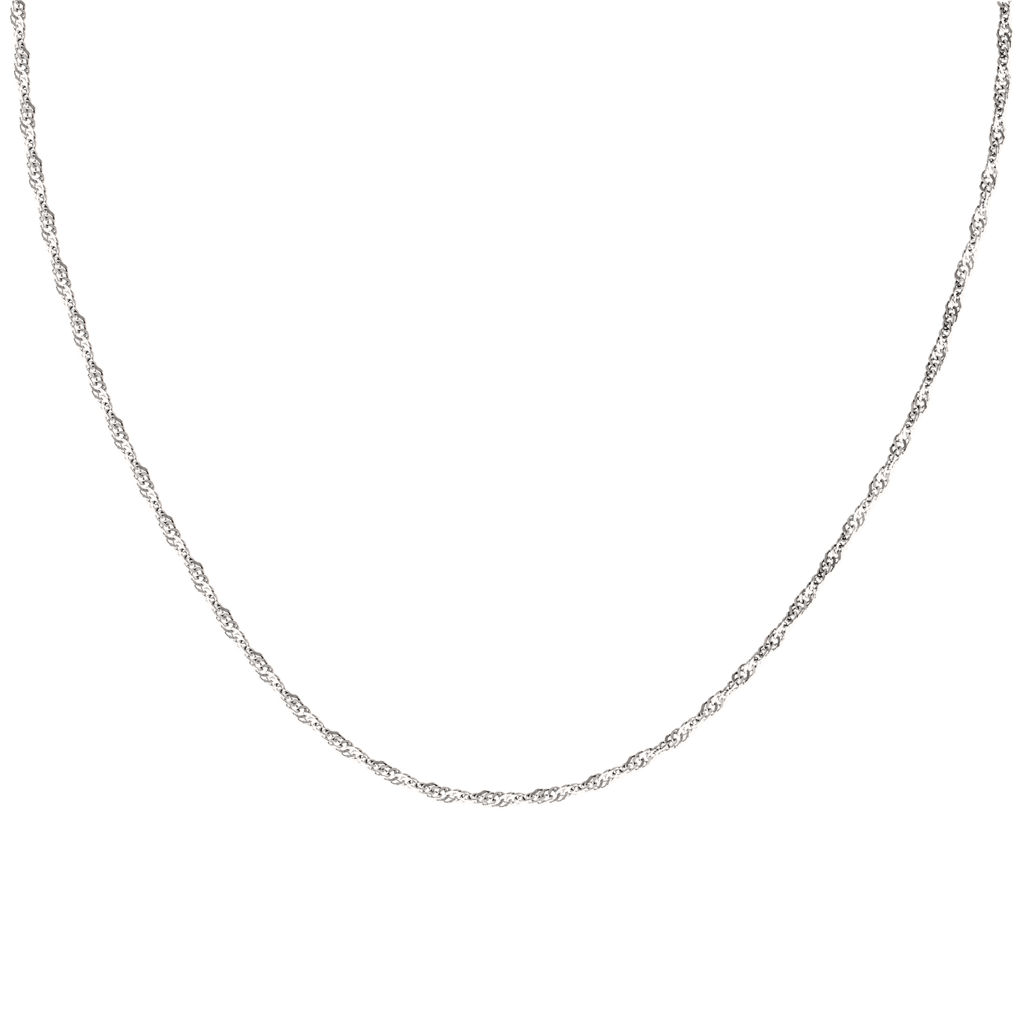 Slim Singapore Necklace Silver