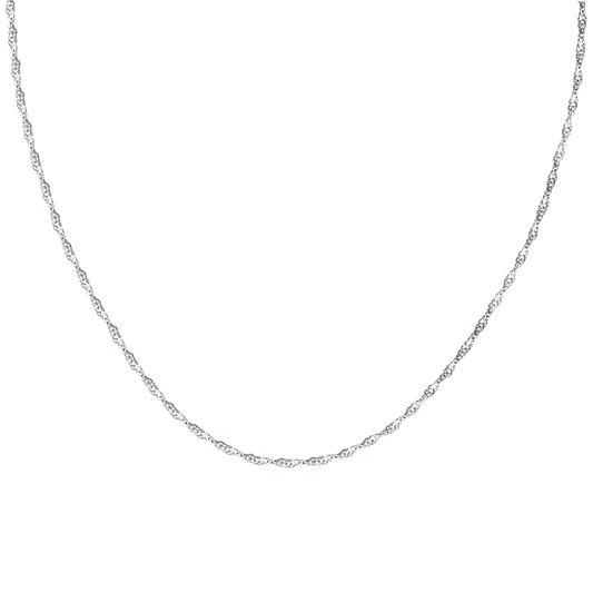 Slim Singapore Necklace Silver