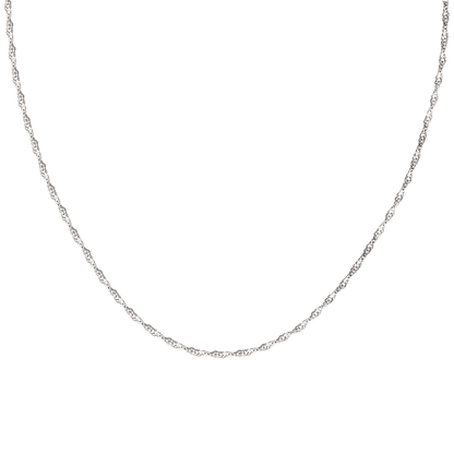 Slim Singapore Necklace Silver