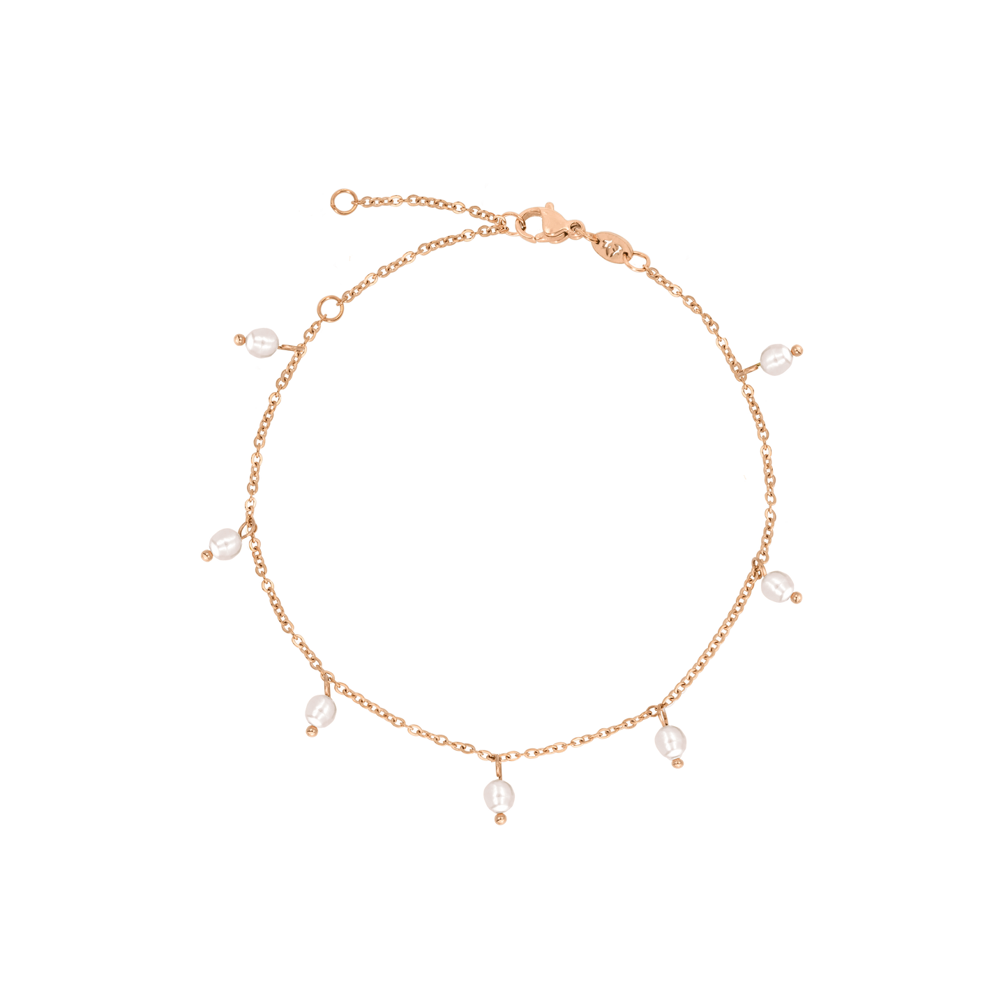 Shiny Pearls Bracelet Rose Gold