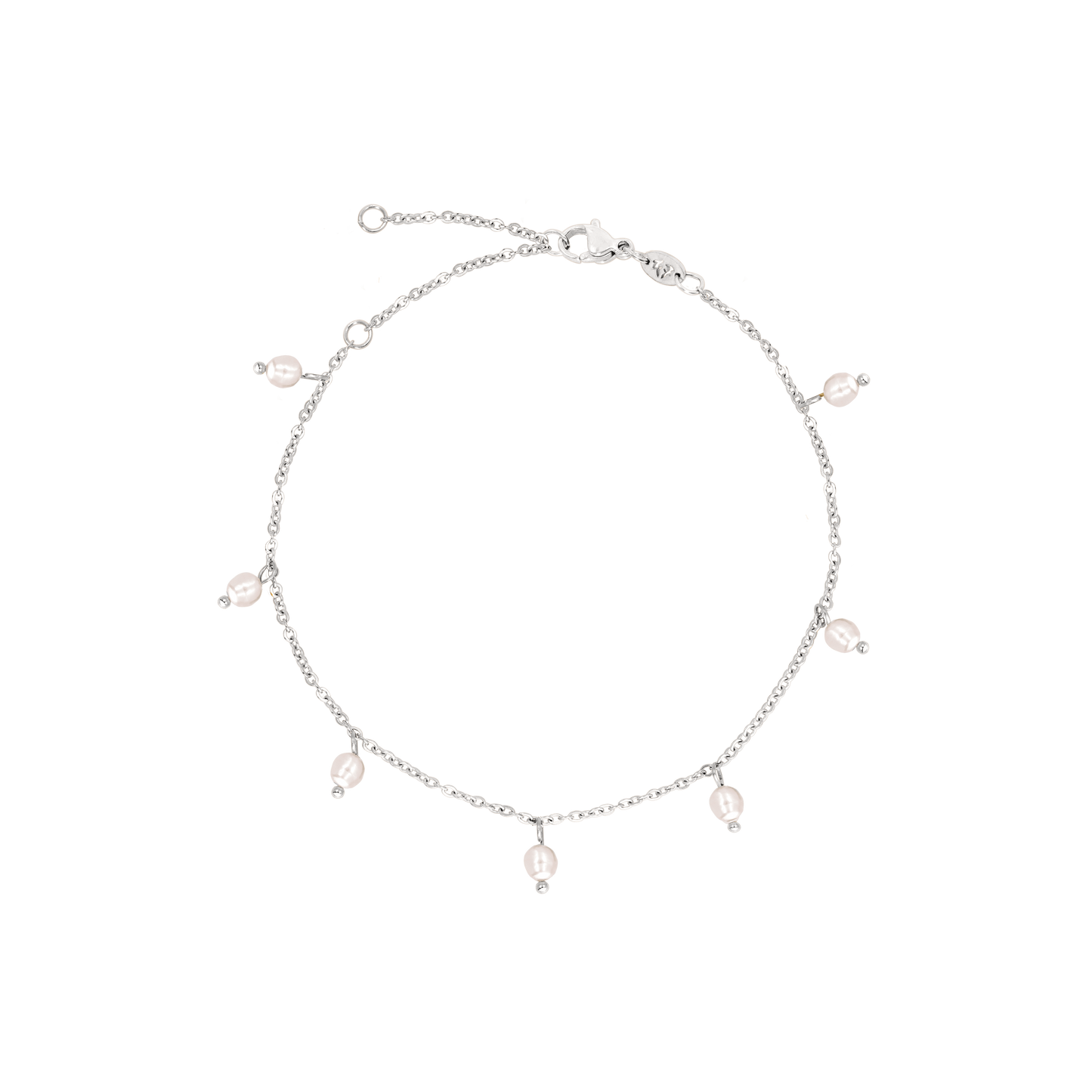 Shiny Pearls Bracelet Silver