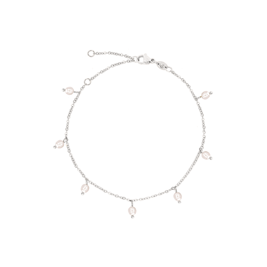 Shiny Pearls Bracelet Silver