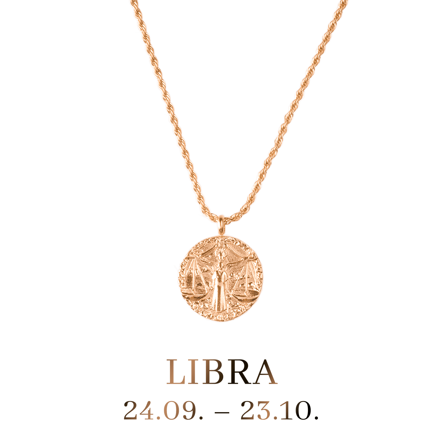 Libra Necklace Rose Gold