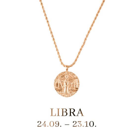 Libra Necklace Rose Gold