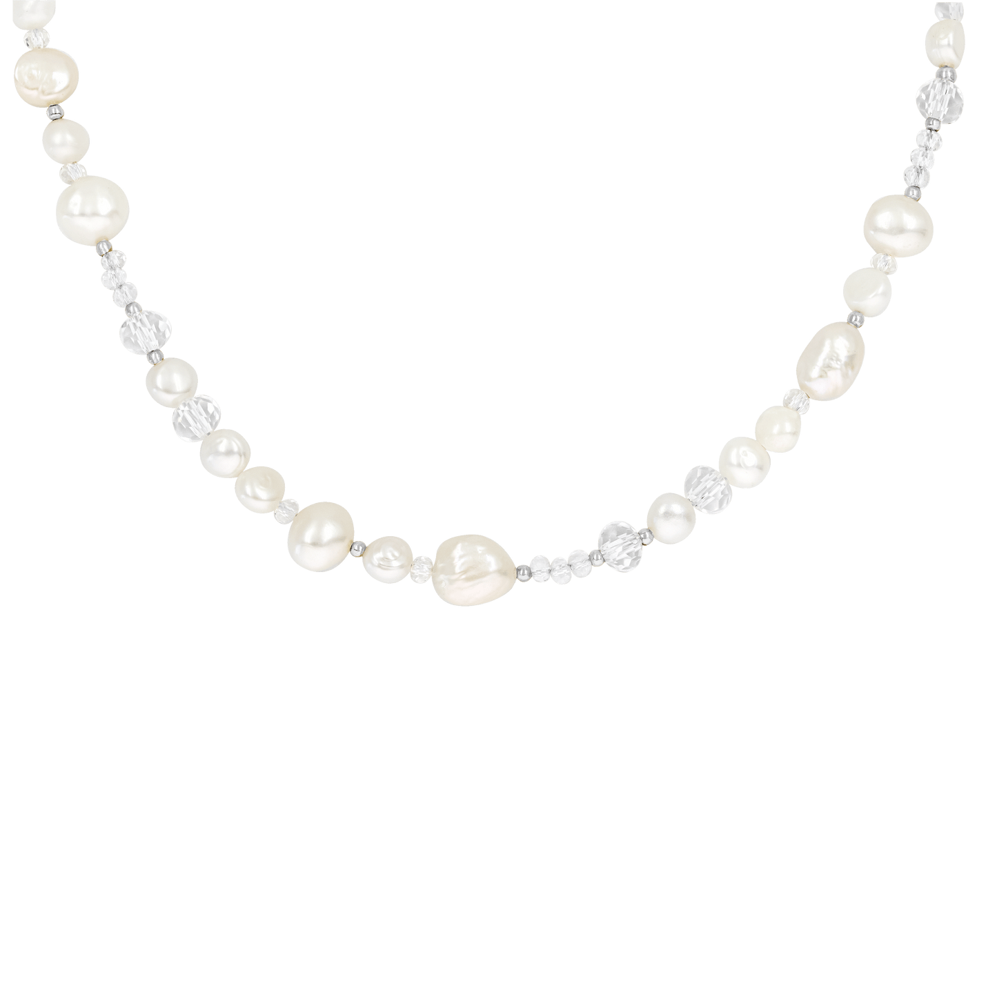 Icy Cool Pearl Necklace Silver