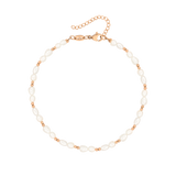 Summertime Pearl Anklet Rose Gold