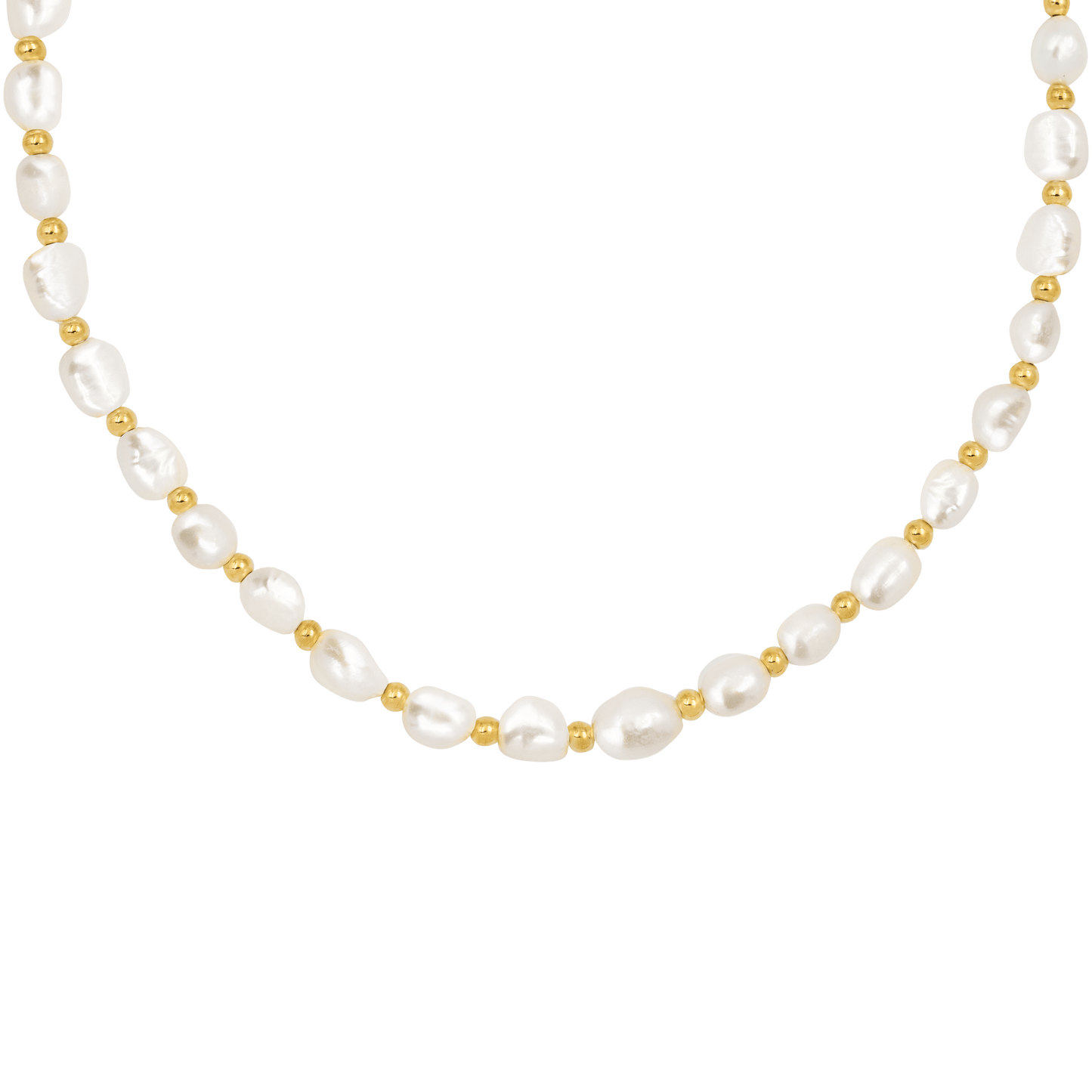Vintage Pearl Necklace Gold