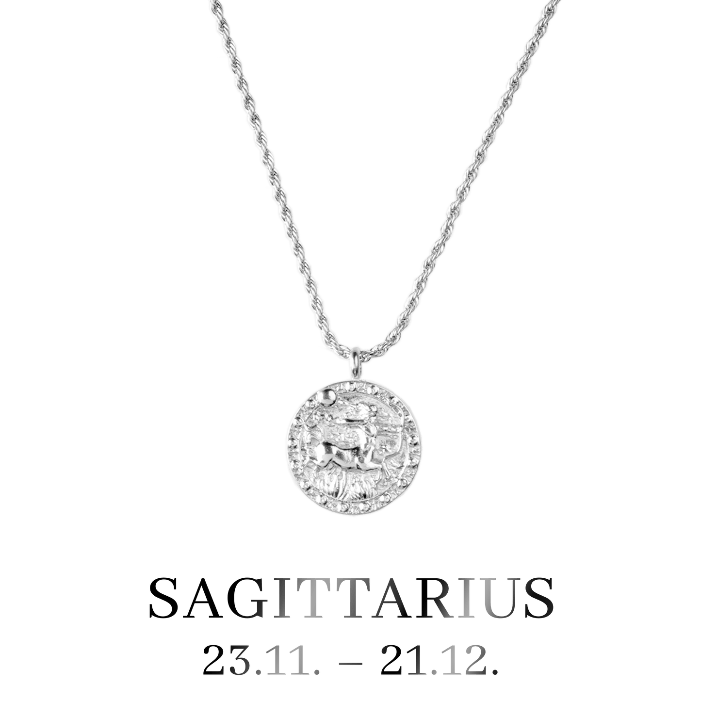 Sagittarius Necklace Silver