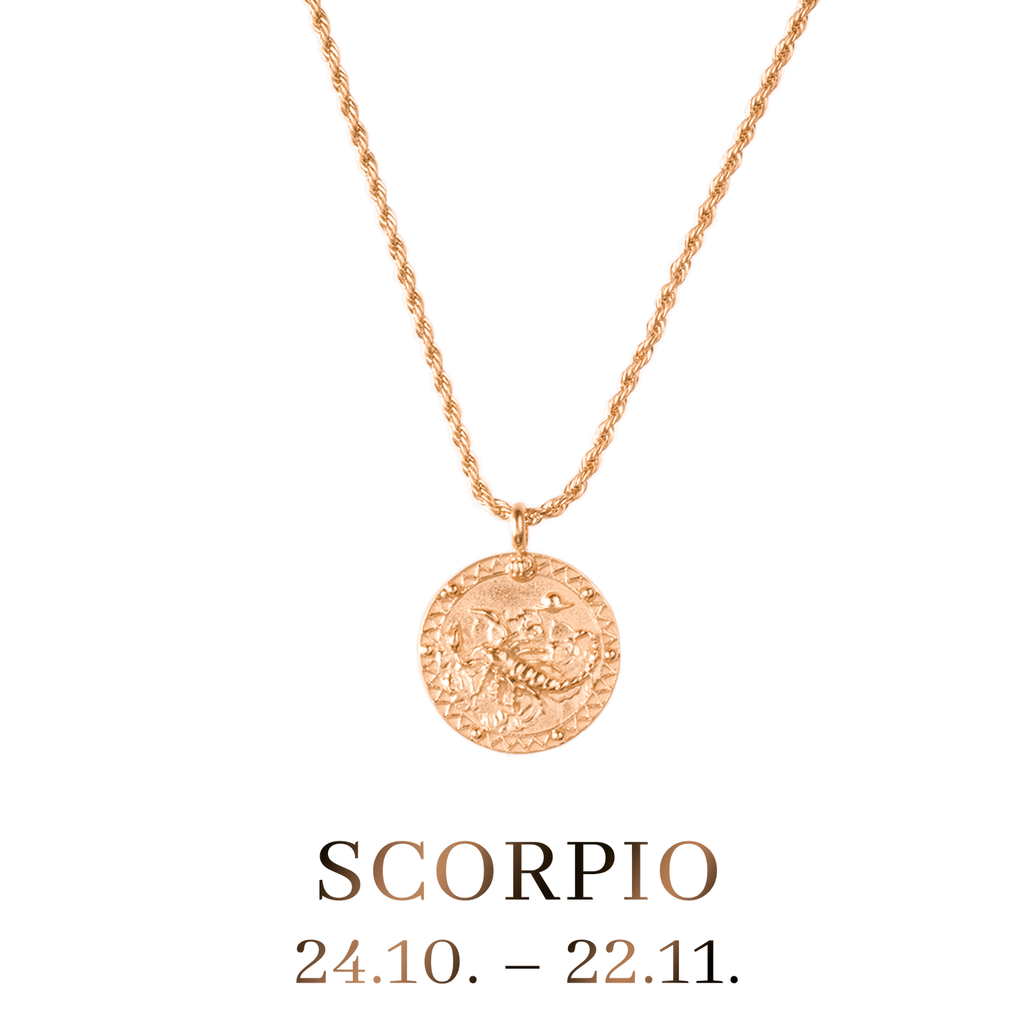 Scorpio Necklace Rose Gold