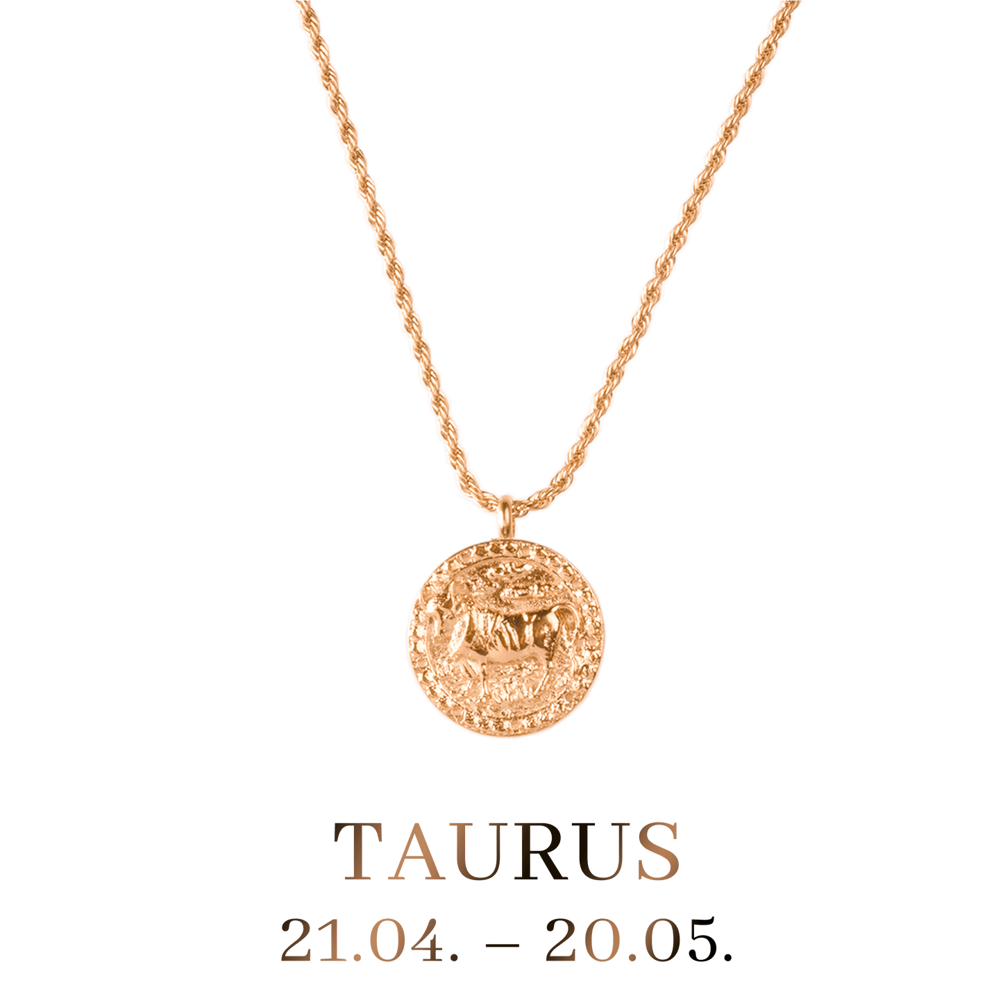 Taurus Necklace Rose Gold