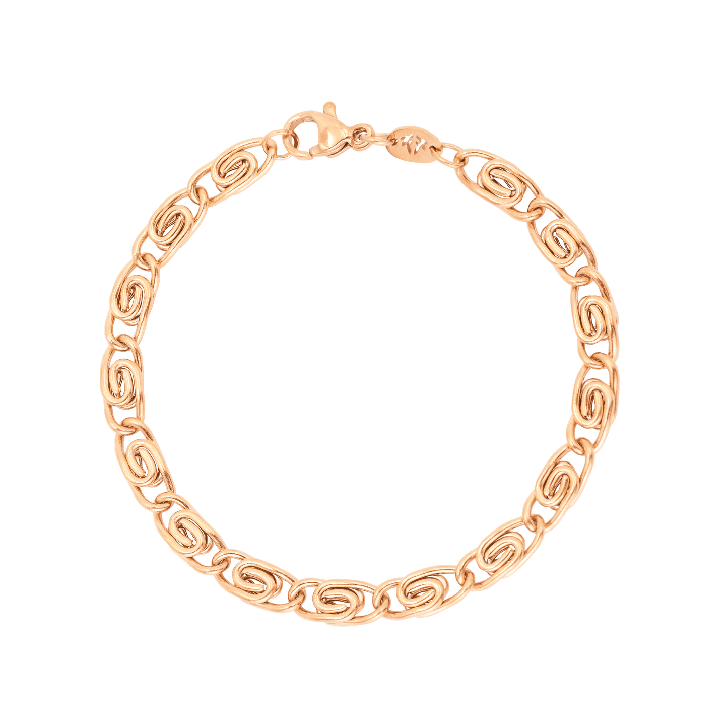 Chunky Scroll Bracelet Rose Gold