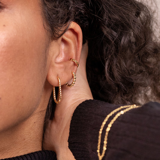 Oval Paloma Hoops Small Gold