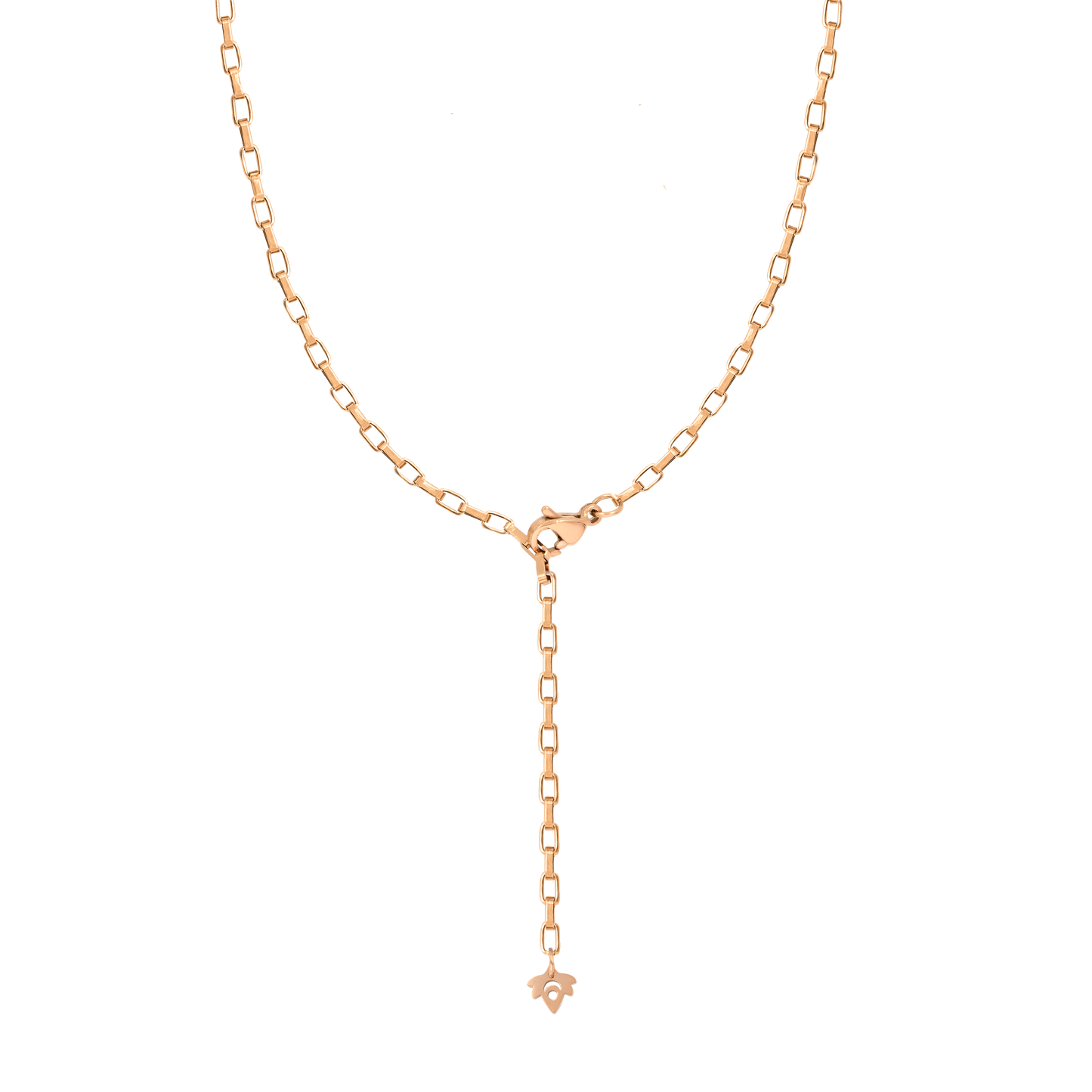 Square Y Box Chain Rose Gold