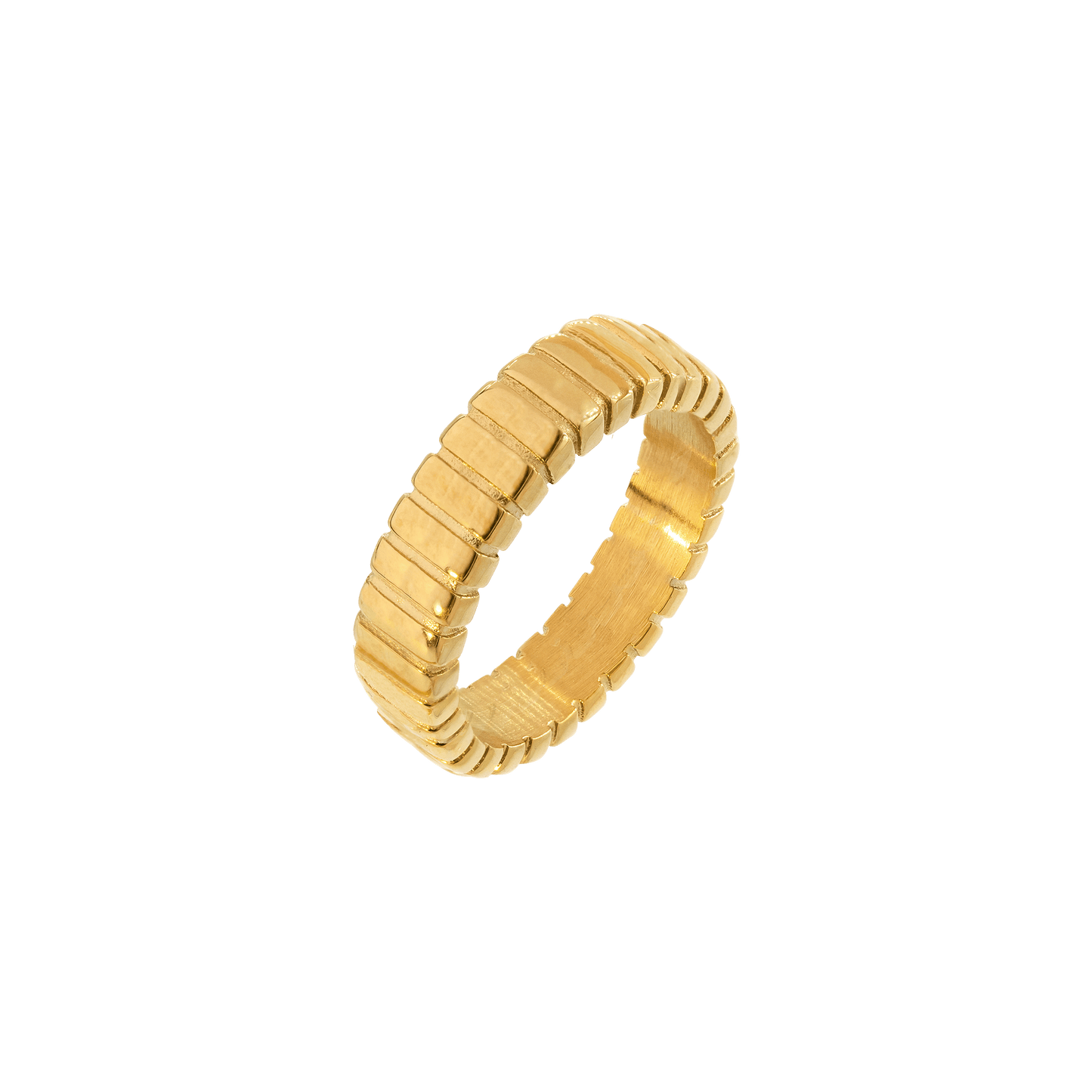 Striped Ring Bold Gold