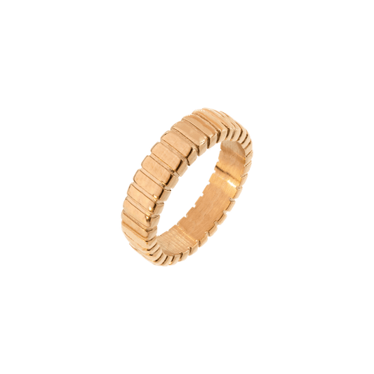 Striped Ring Bold Rose Gold