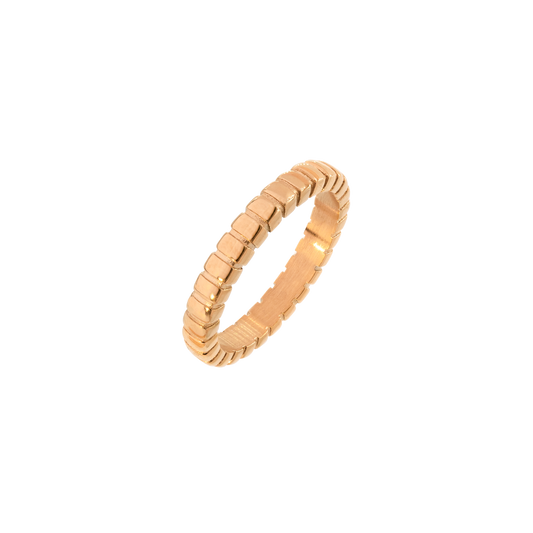 Striped Ring Thin Rose Gold