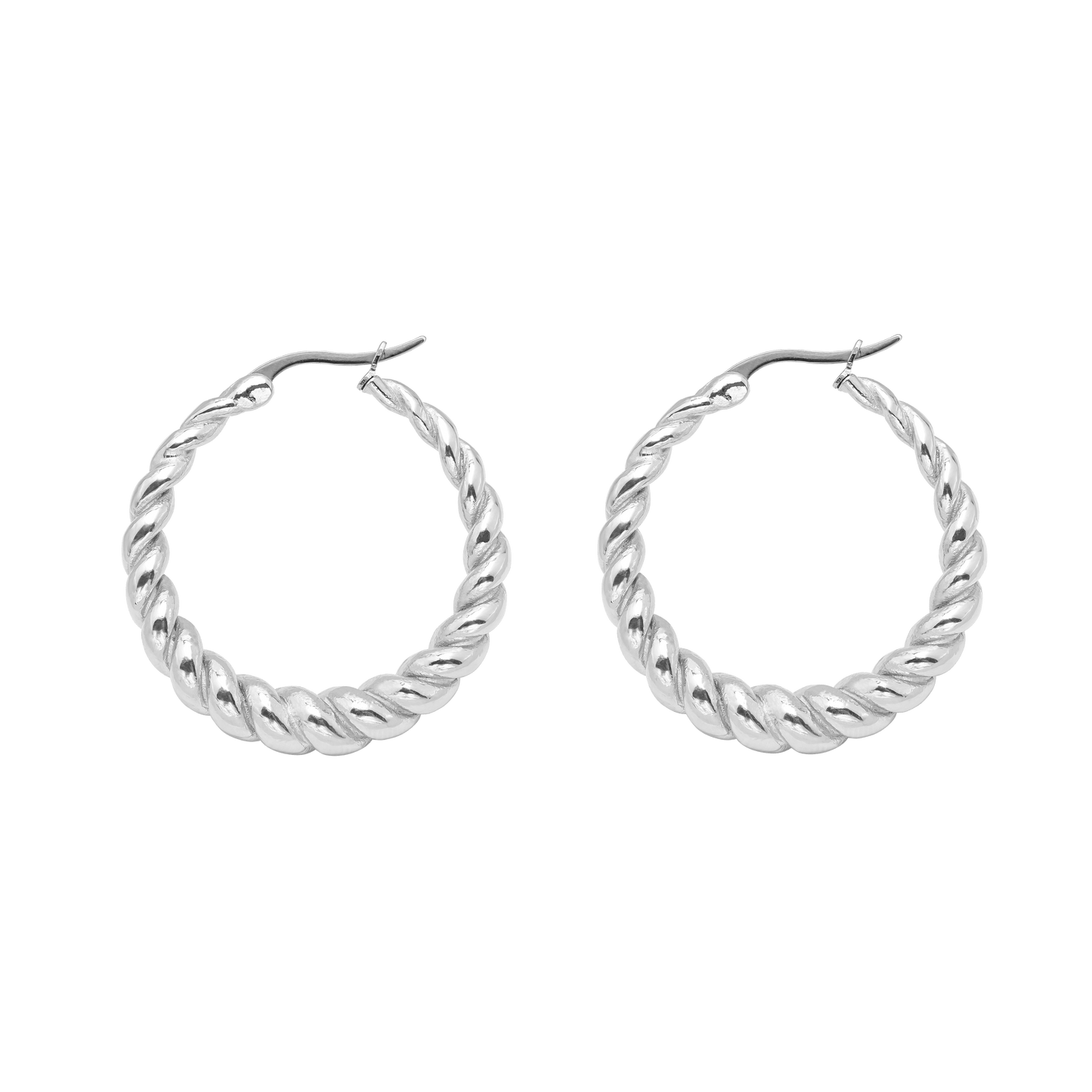 Curly Hoops Silver