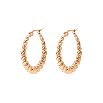 Curly Hoops Rose Gold