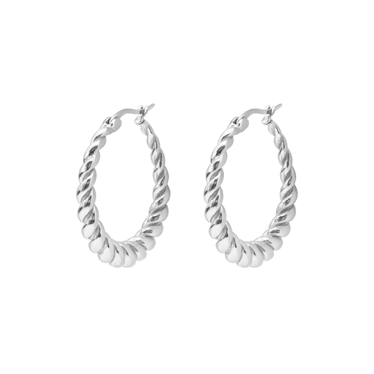 Curly Hoops Silver