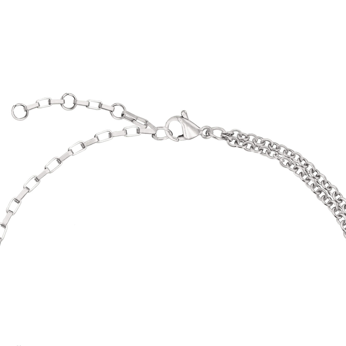 Double Trouble Necklace Silver