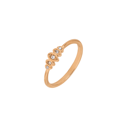 Sparkling Eyes Ring Rose Gold