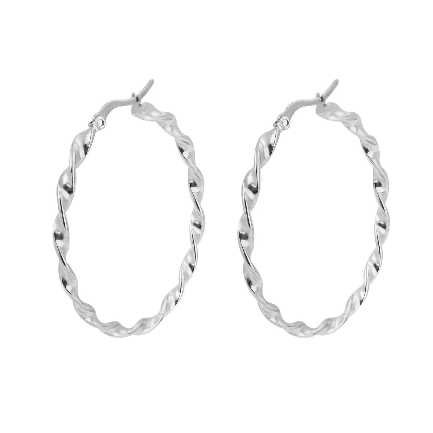 Tangled Hoops Silver