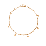 Tiny Coin Bracelet Rose Gold